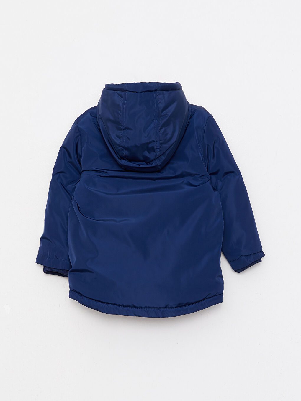 Lacivert Kapüşonlu Uzun Kollu Basic Erkek Bebek Mont-1