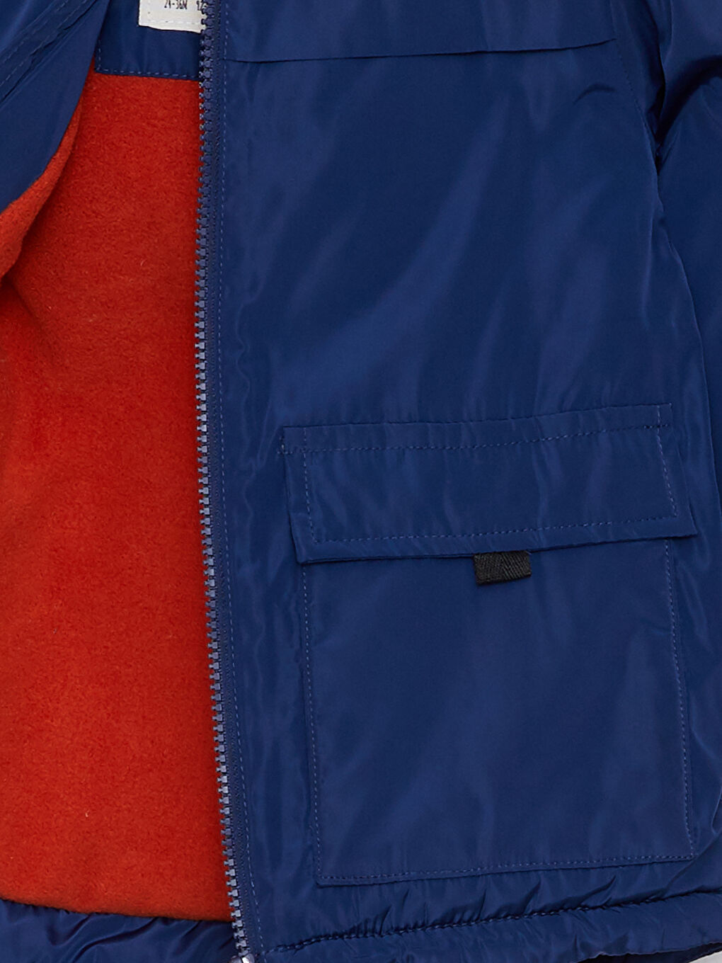 Lacivert Kapüşonlu Uzun Kollu Basic Erkek Bebek Mont-2