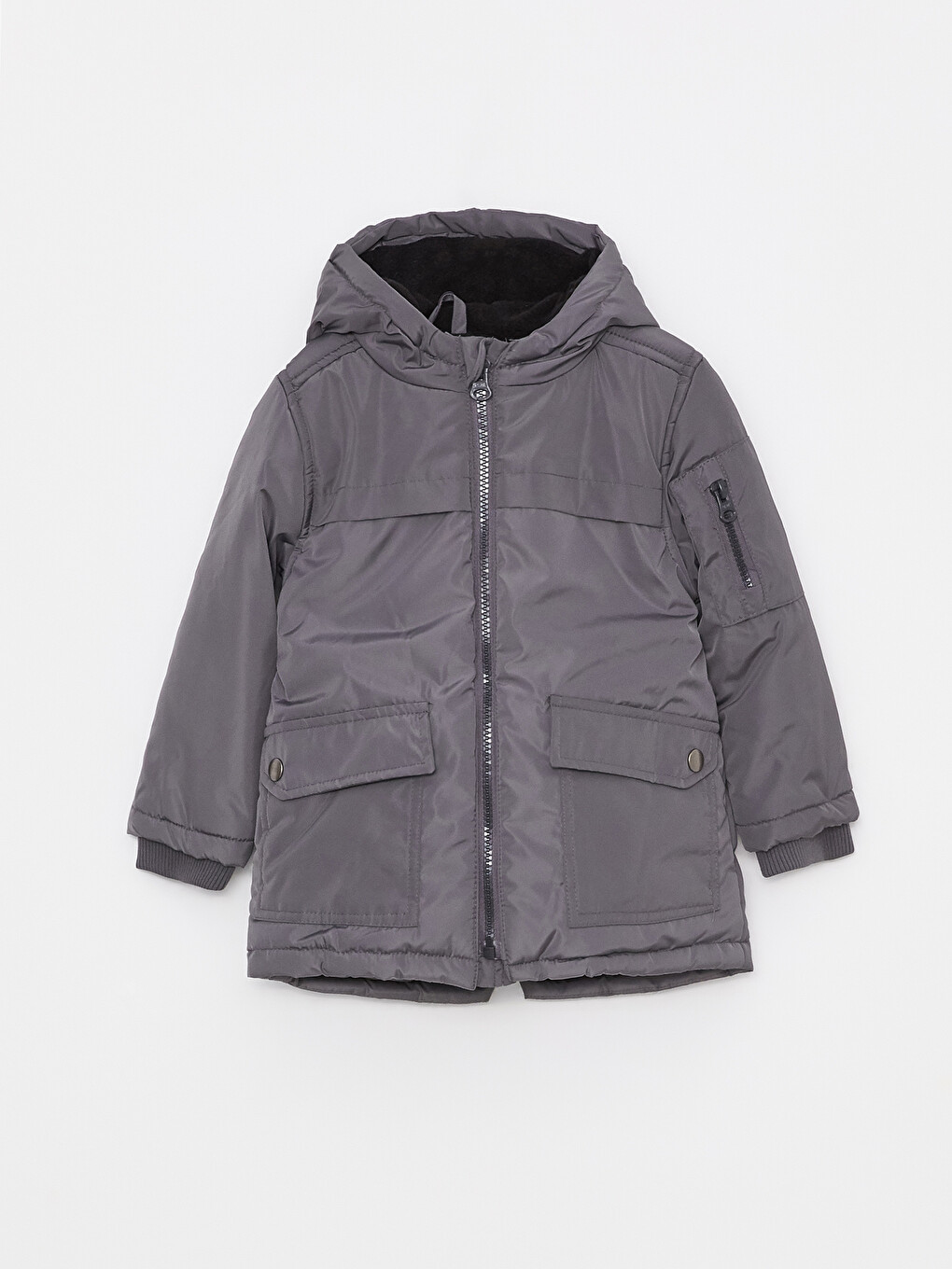 LCW baby Kapüşonlu Uzun Kollu Basic Erkek Bebek Mont - W26220Z1