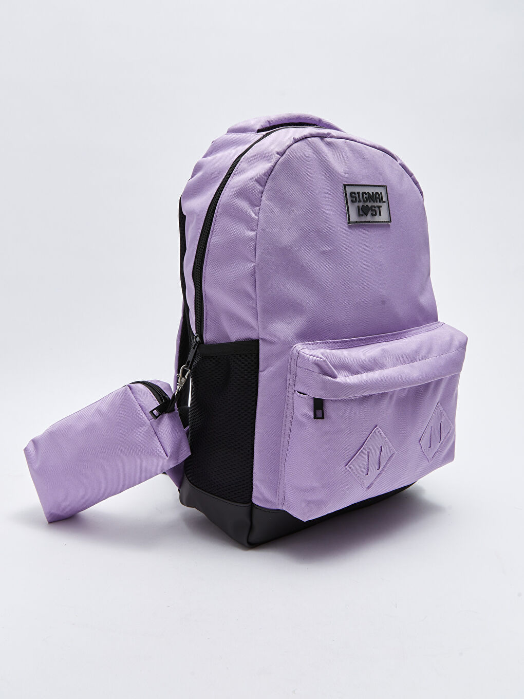 Жазуы бар қыздарға арналған ноутбук бөлімі мен қаламсап қапшығы бар рюкзак-1