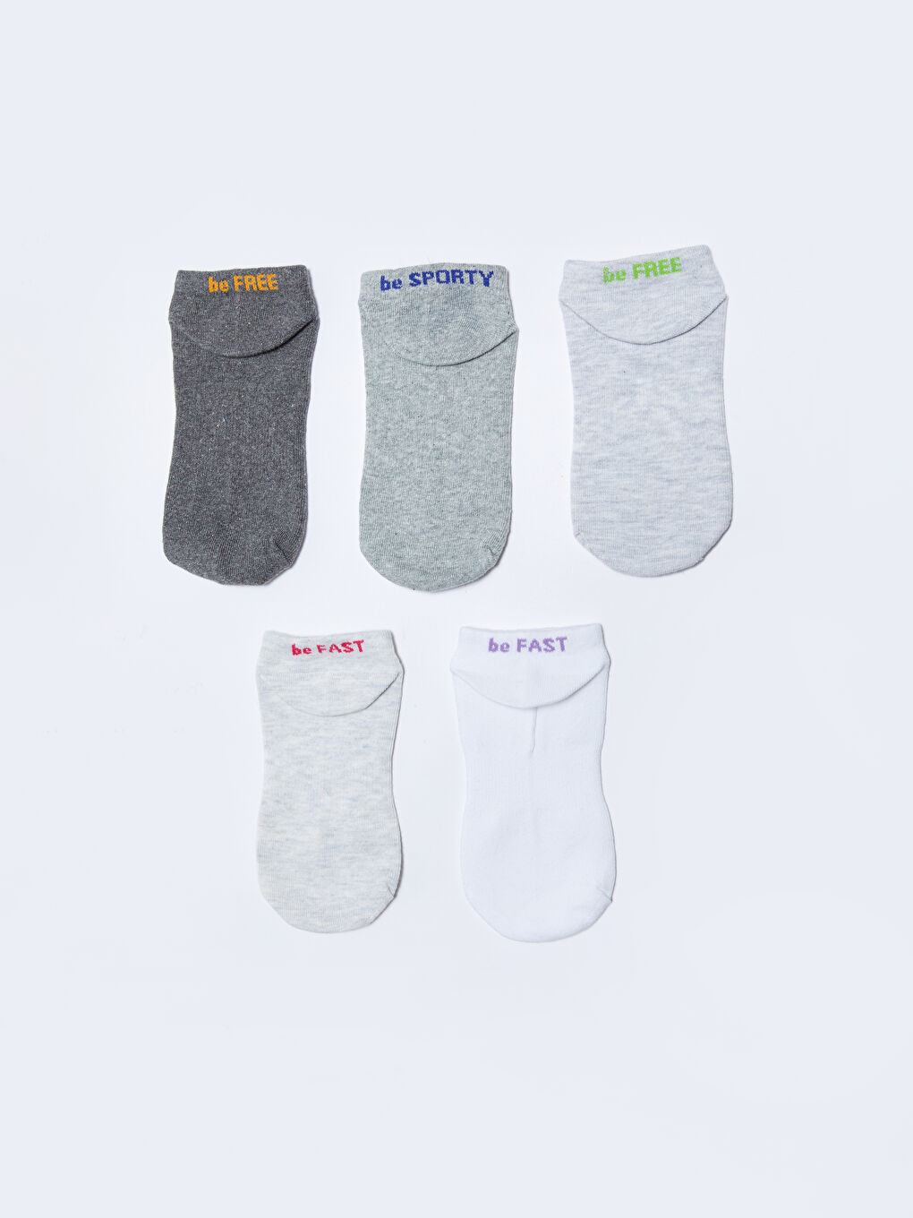 LCW DREAM Printed Women's Trainer Socks 5 Pack -W26228Z8-J5E