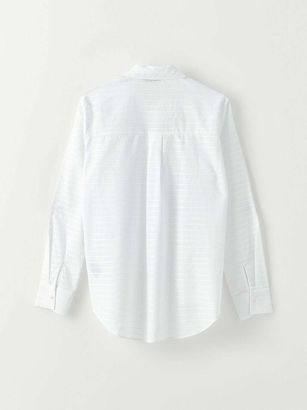 Buttoned Striped Long Sleeve Cotton Women's Shirt-6