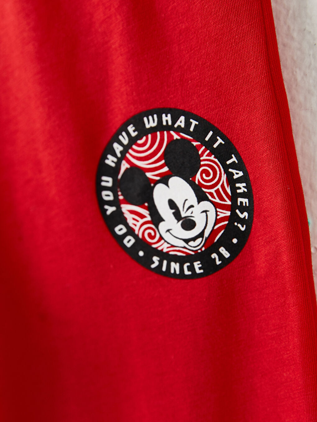 LCW Kids Crew Neck Mickey Mouse Printed Short Sleeve Boy's Pajamas Set -W26239Z4-R9K
