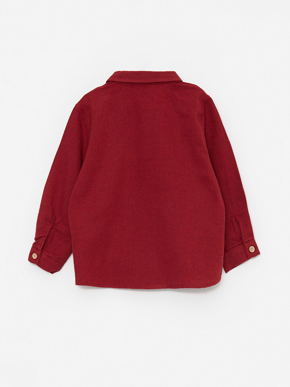 Kırmızı Uzun Kollu Basic Erkek Bebek Gömlek-1