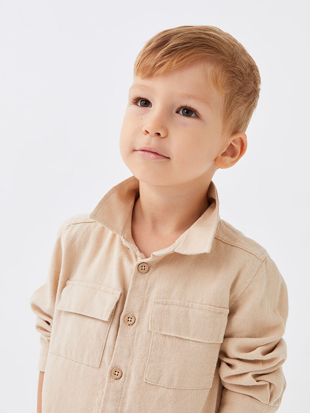 Long Sleeve Basic Baby Boys' Shirt-1