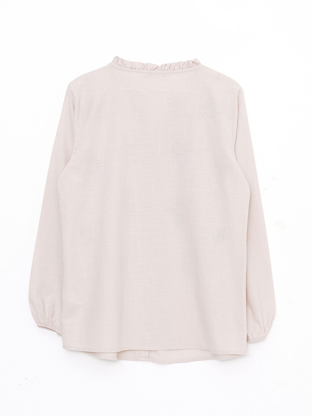 Gri Kaçık Yaka Nakışlı Uzun Kollu Kadın Gömlek-6