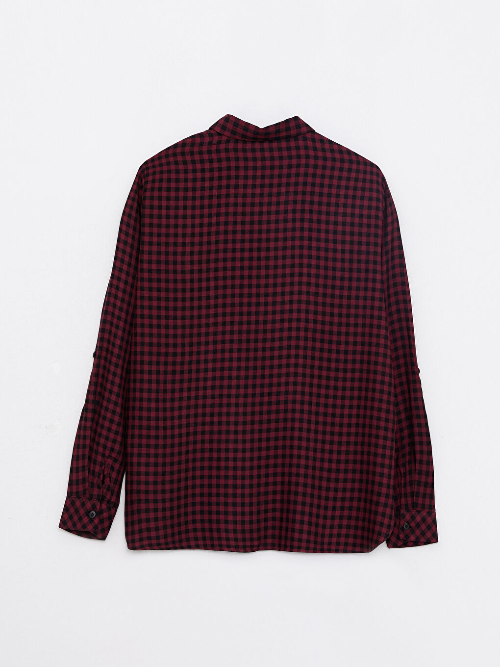 LCW Grace Buttoned Plaid Long Sleeve Gabardine Women's Shirt -W26263Z8-LLH