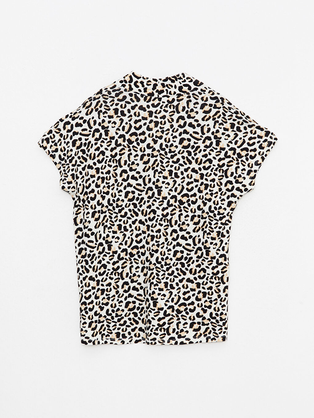 Karışık V Yaka Düz Kısa Kollu Kadın Bluz-6