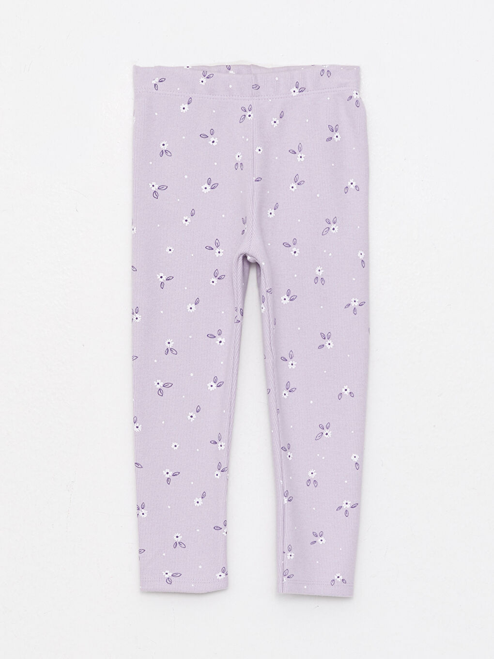 طقم بلوزة كم طويل بياقة دائرية مطبوعة للبنات الرضع مع بنطلون ضيق - مجموعة من قطعتين-2