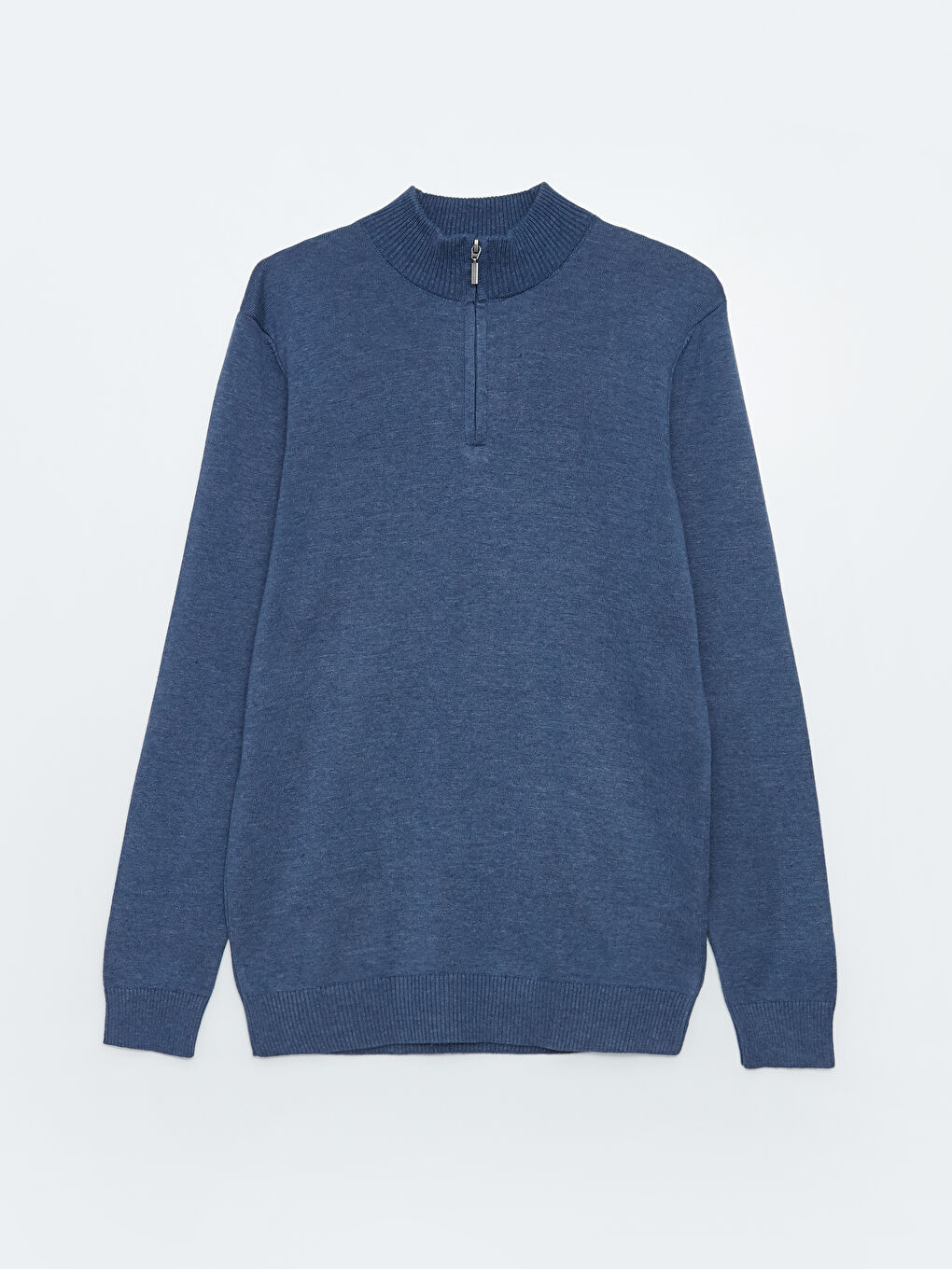 Светр з коміром-воронкою та довгим рукавом для чоловіків-5