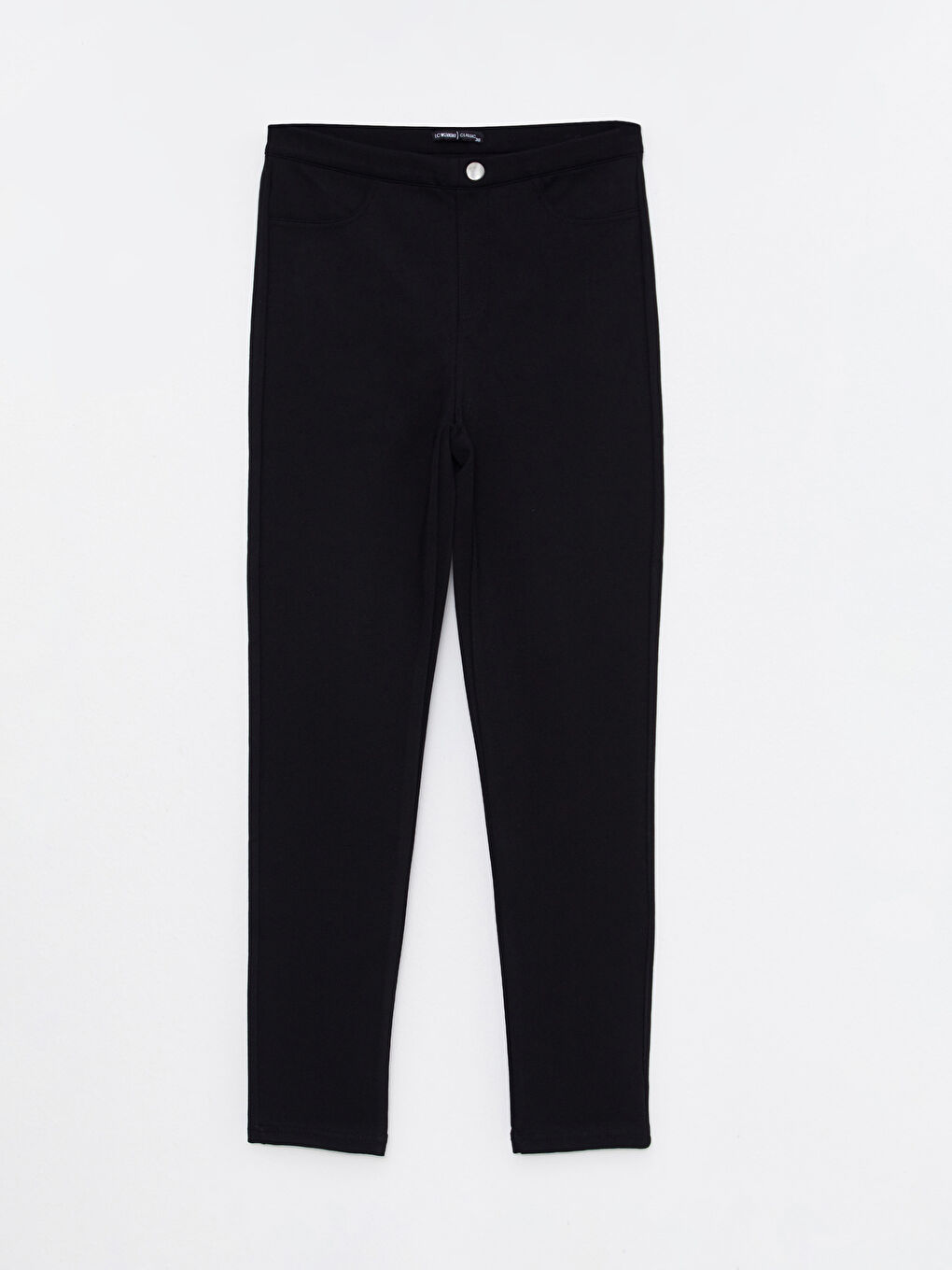 LCWAIKIKI Basic Siyah Kadın Skinny Fit Düz Pantolon - 5