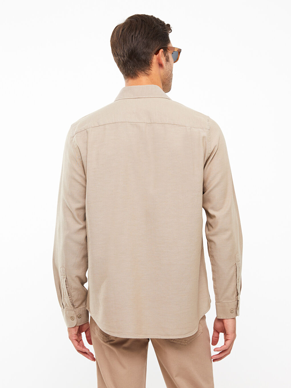 Regular Fit Long Sleeve Gabardine Men's Shirt-4