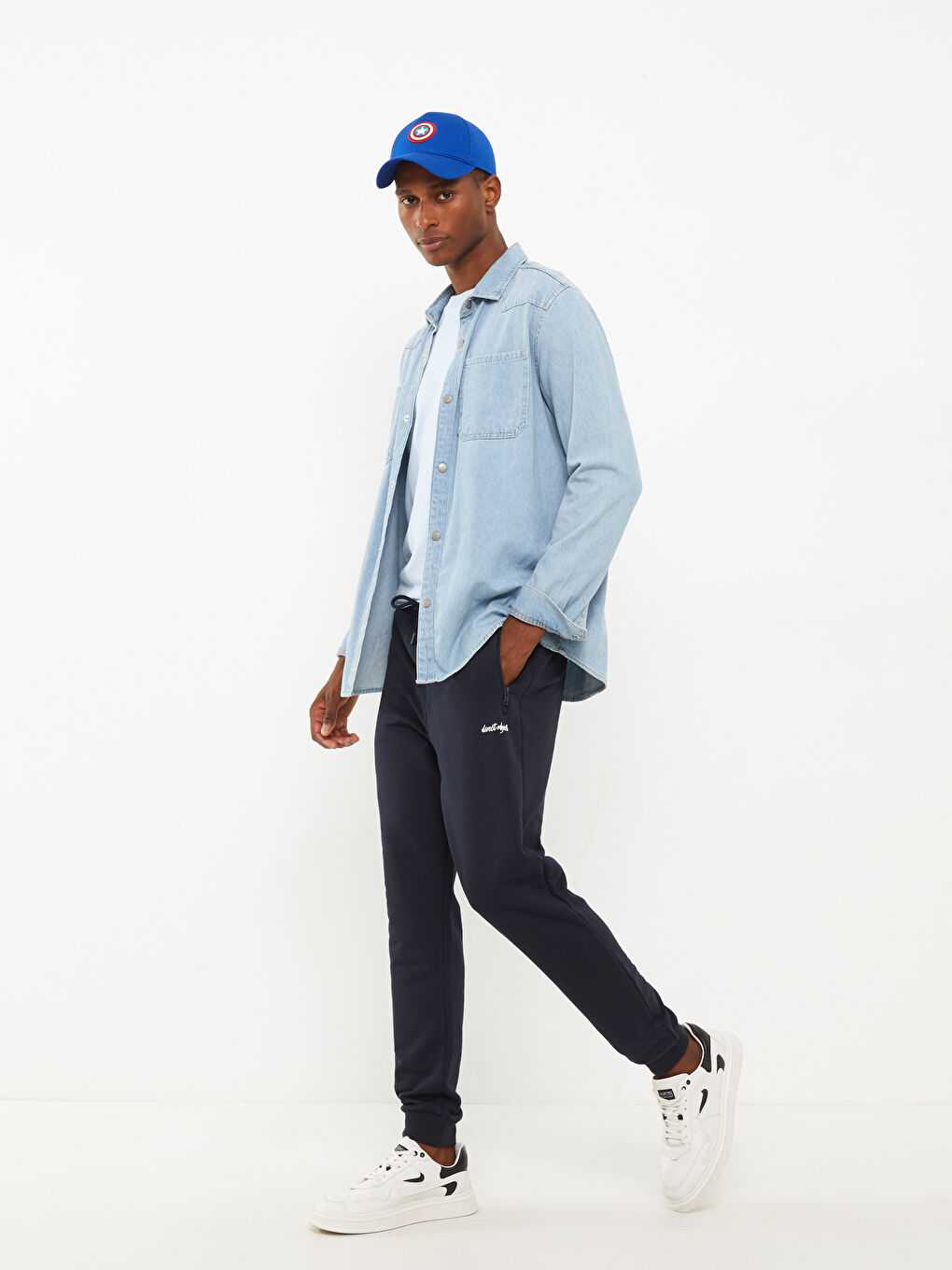 Lacivert Slim Fit Erkek Jogger Eşofman Altı