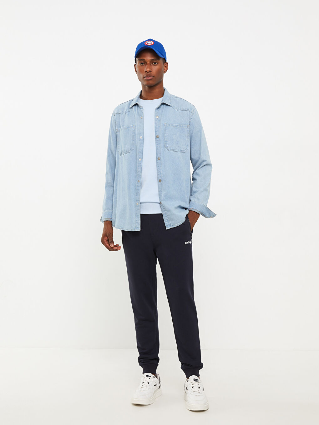 Lacivert Slim Fit Erkek Jogger Eşofman Altı-1