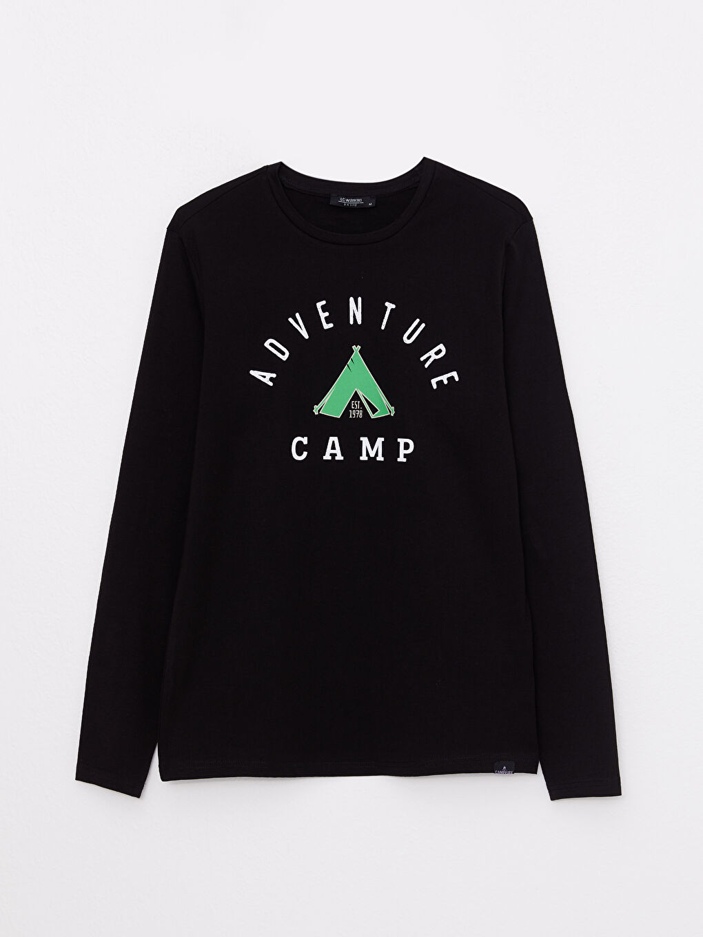Crew Neck Long Sleeve Printed Men's T-Shirt-5