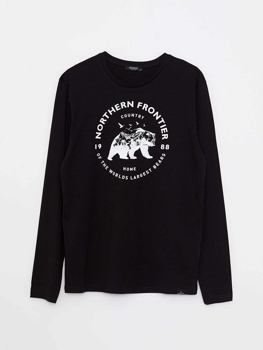 تيشيرت كم طويل مطبوع بياقة دائرية للرجال-5