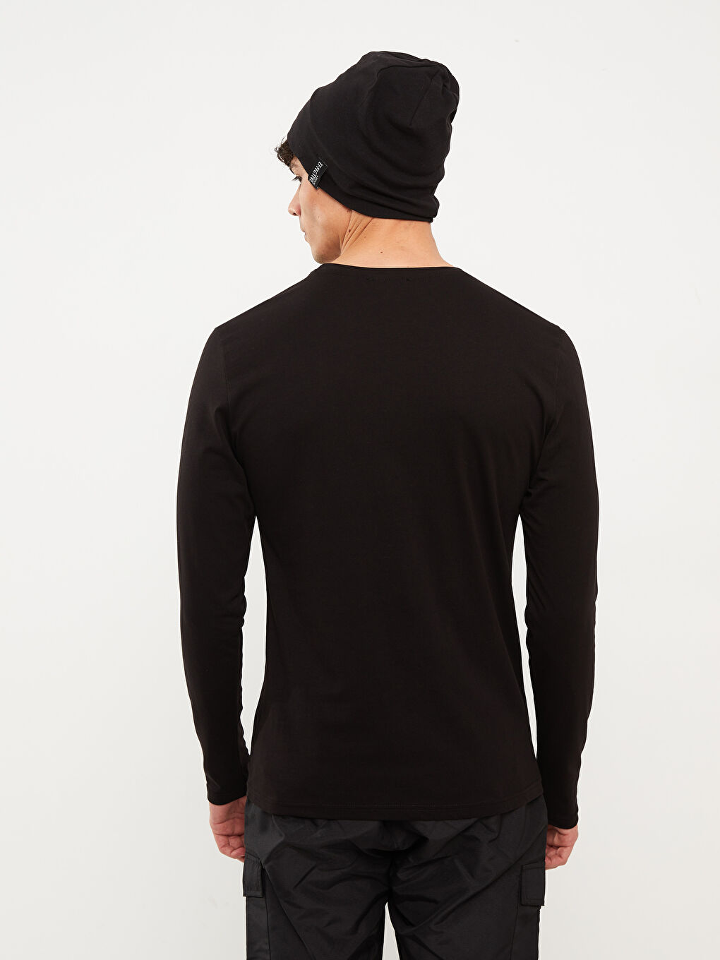 Crew Neck Long Sleeve Printed Men's T-Shirt-4