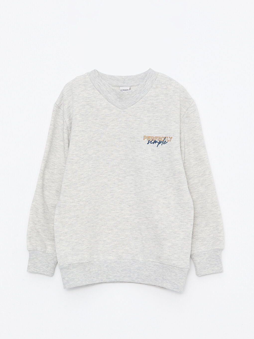 LCW Kids Crew Neck Printed Long Sleeve Boys' Sweatshirt -W26426Z4-L9Y