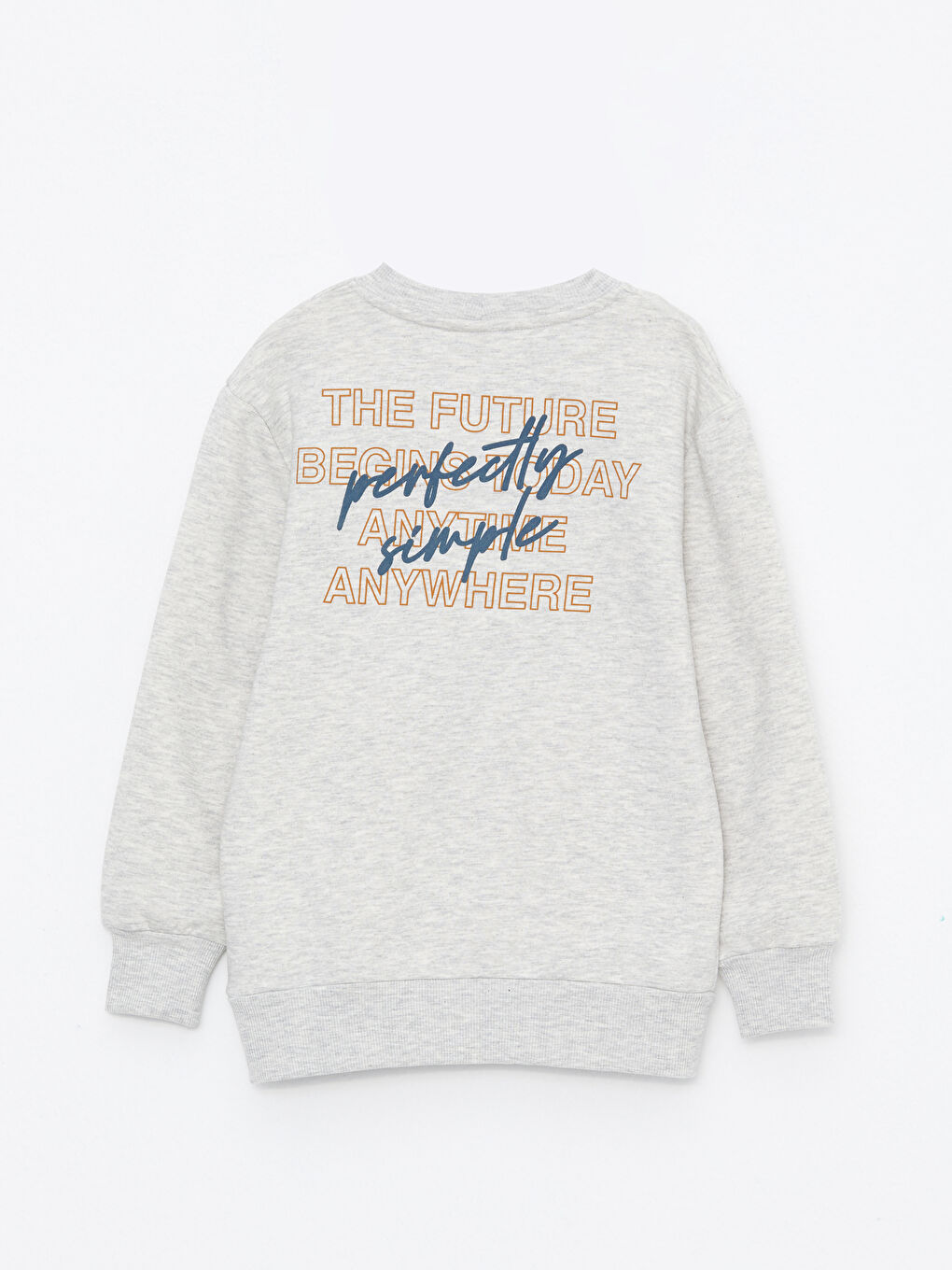 LCW Kids Crew Neck Printed Long Sleeve Boys' Sweatshirt -W26426Z4-L9Y