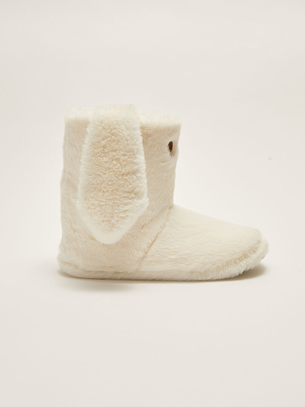 Ekru Nakışlı Kadın Tavşan Figürlü Ev Botu-1