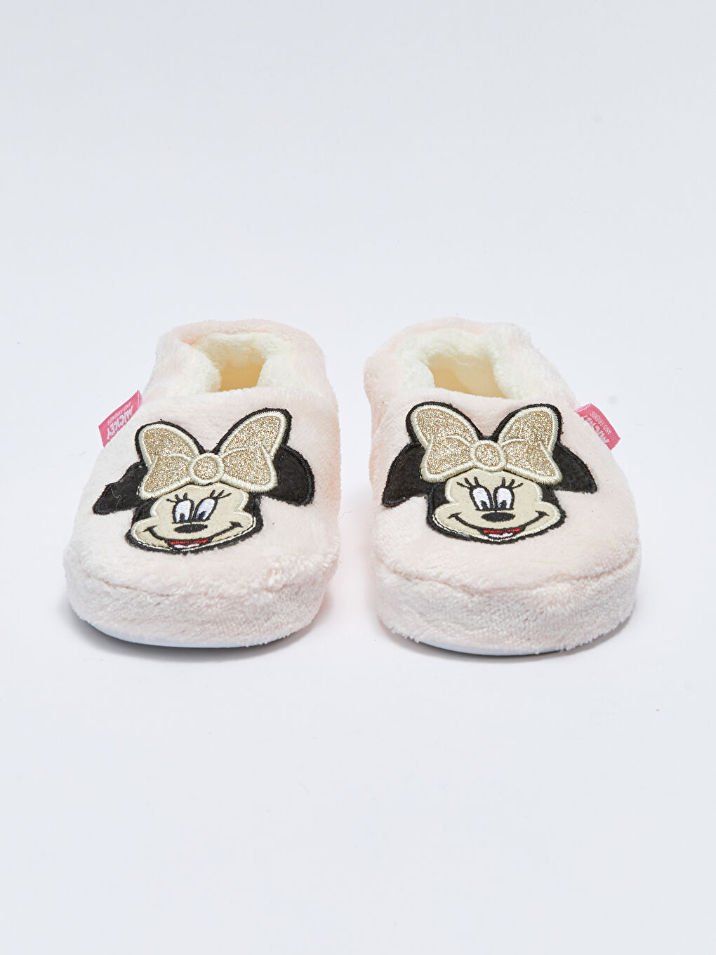 Pembe Minnie Mouse Lisanslı Pelüş Kız Çocuk Ev Ayakkabısı-2