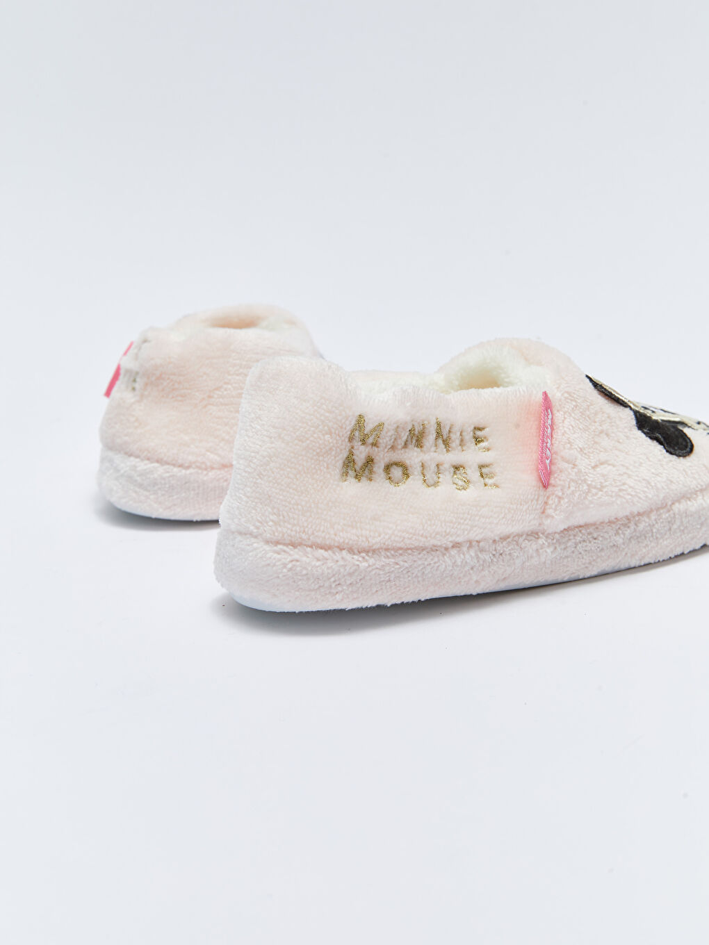 Pembe Minnie Mouse Lisanslı Pelüş Kız Çocuk Ev Ayakkabısı-4