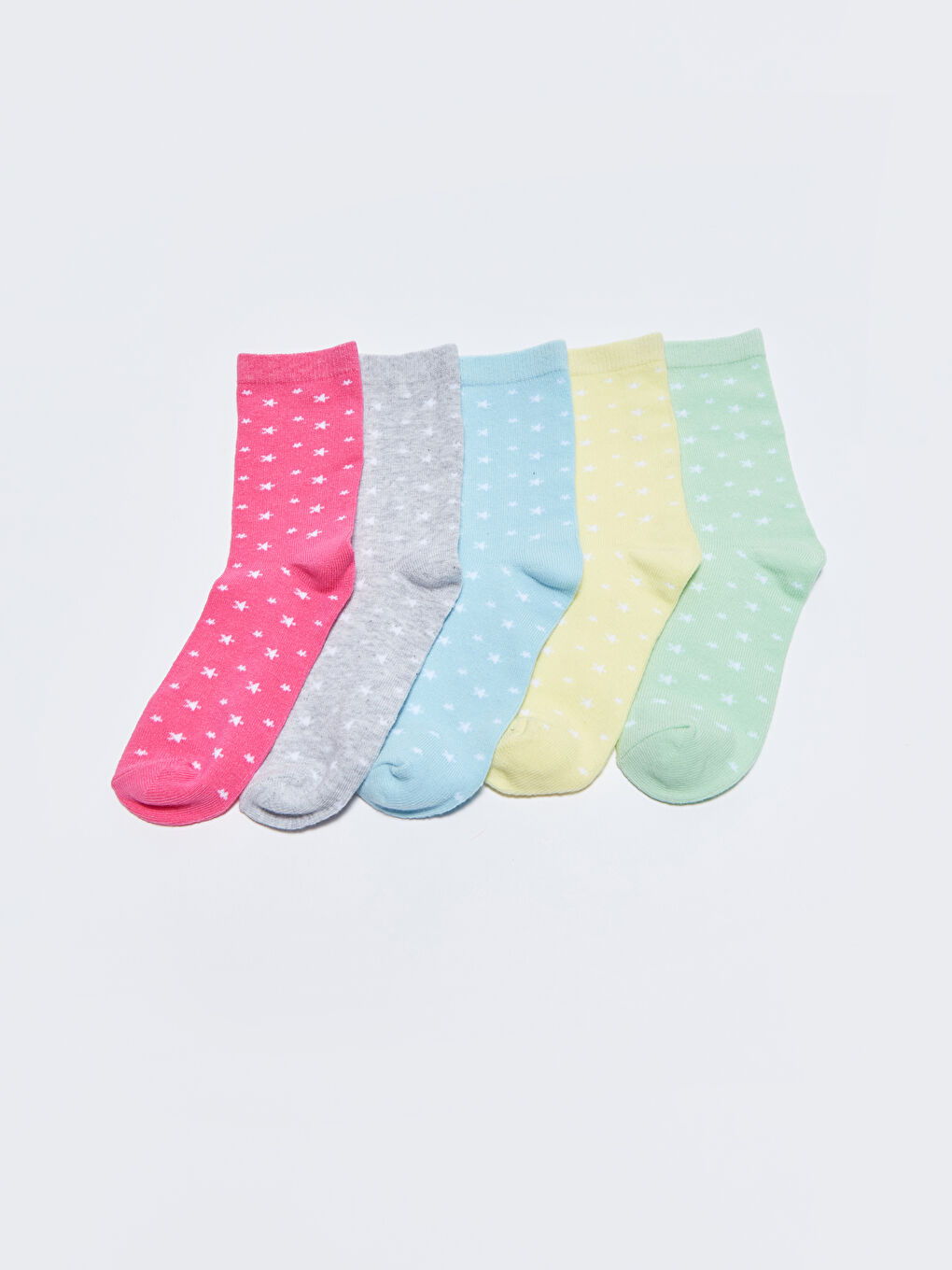LCW Kids Patterned Girls' Ankle Socks 5 Pack -W26430Z4-J1K