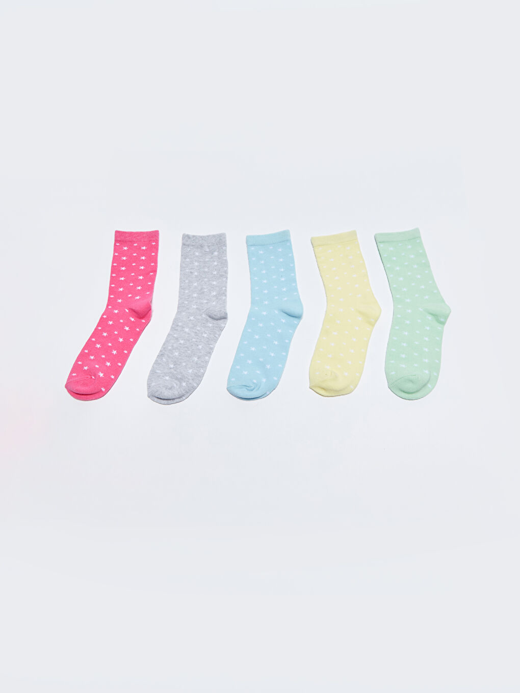 LCW Kids Patterned Girls' Ankle Socks 5 Pack -W26430Z4-J1K