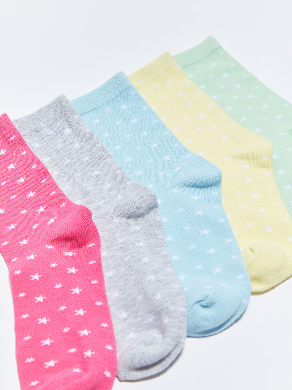 LCW Kids Patterned Girls' Ankle Socks 5 Pack -W26430Z4-J1K