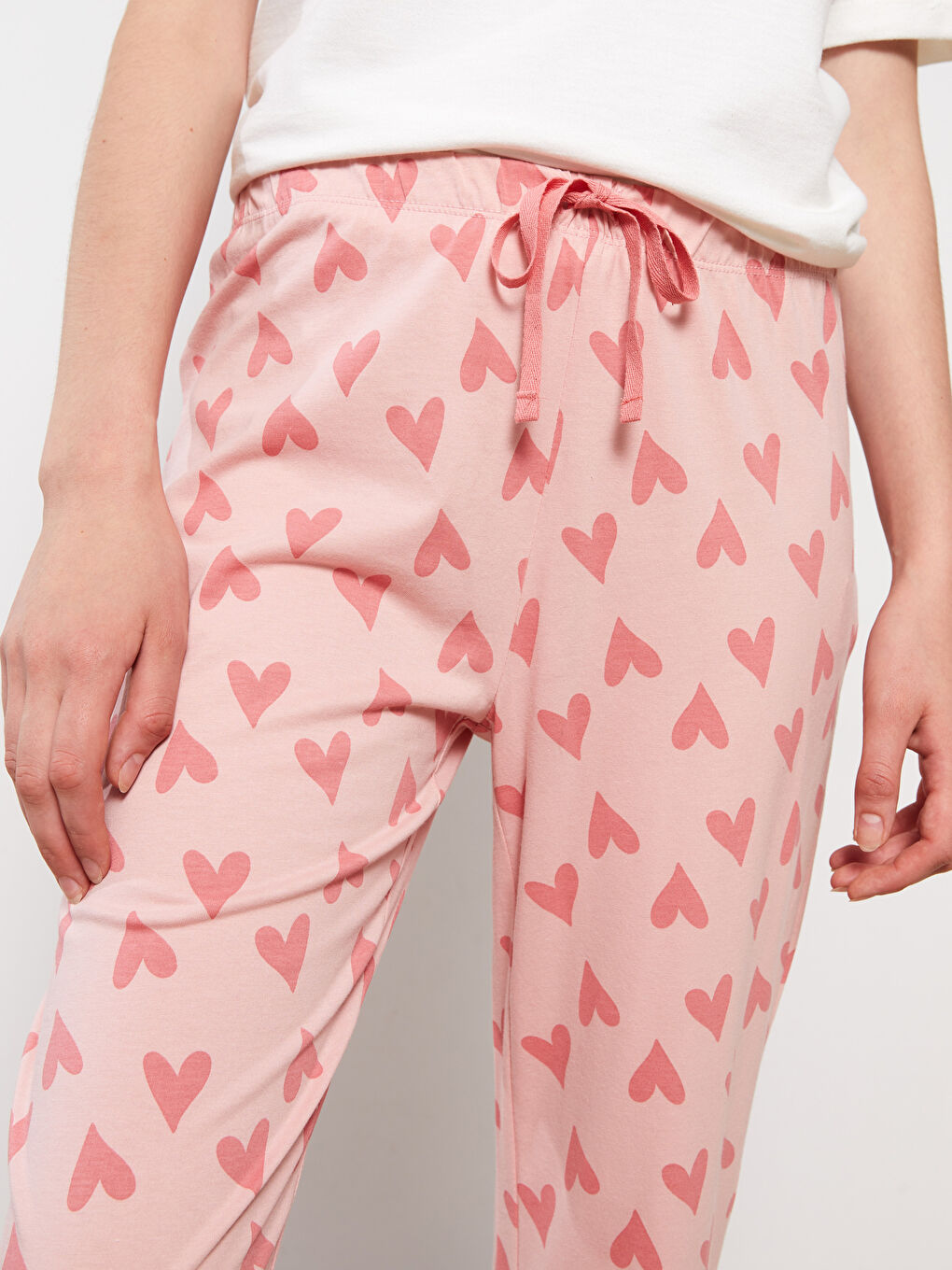 Женские пижамные брюки с узором и эластичным поясом-2