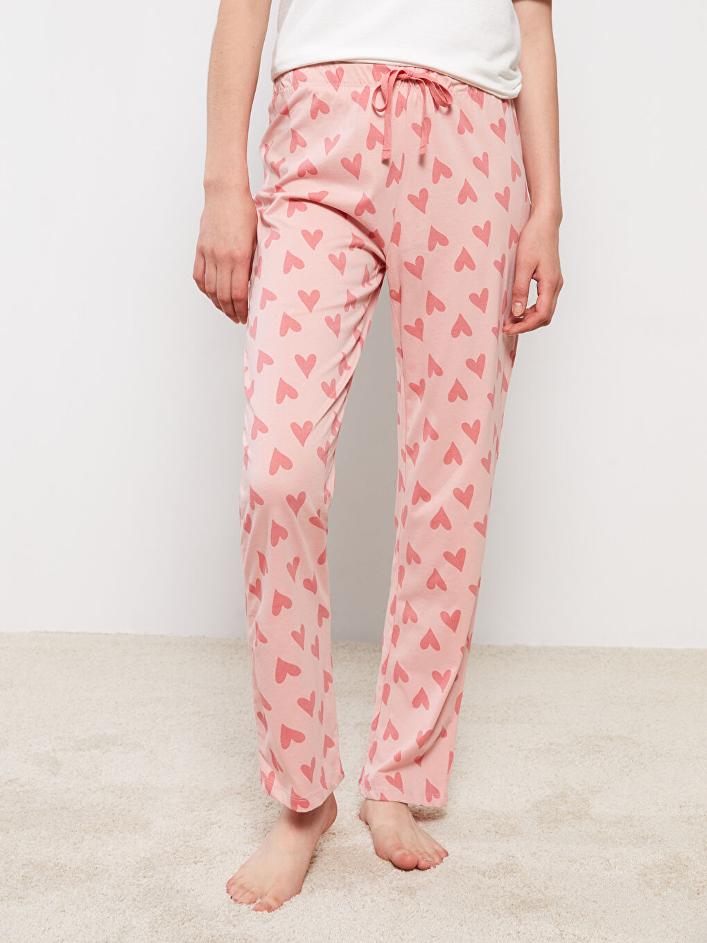 Женские пижамные брюки с узором и эластичным поясом-3