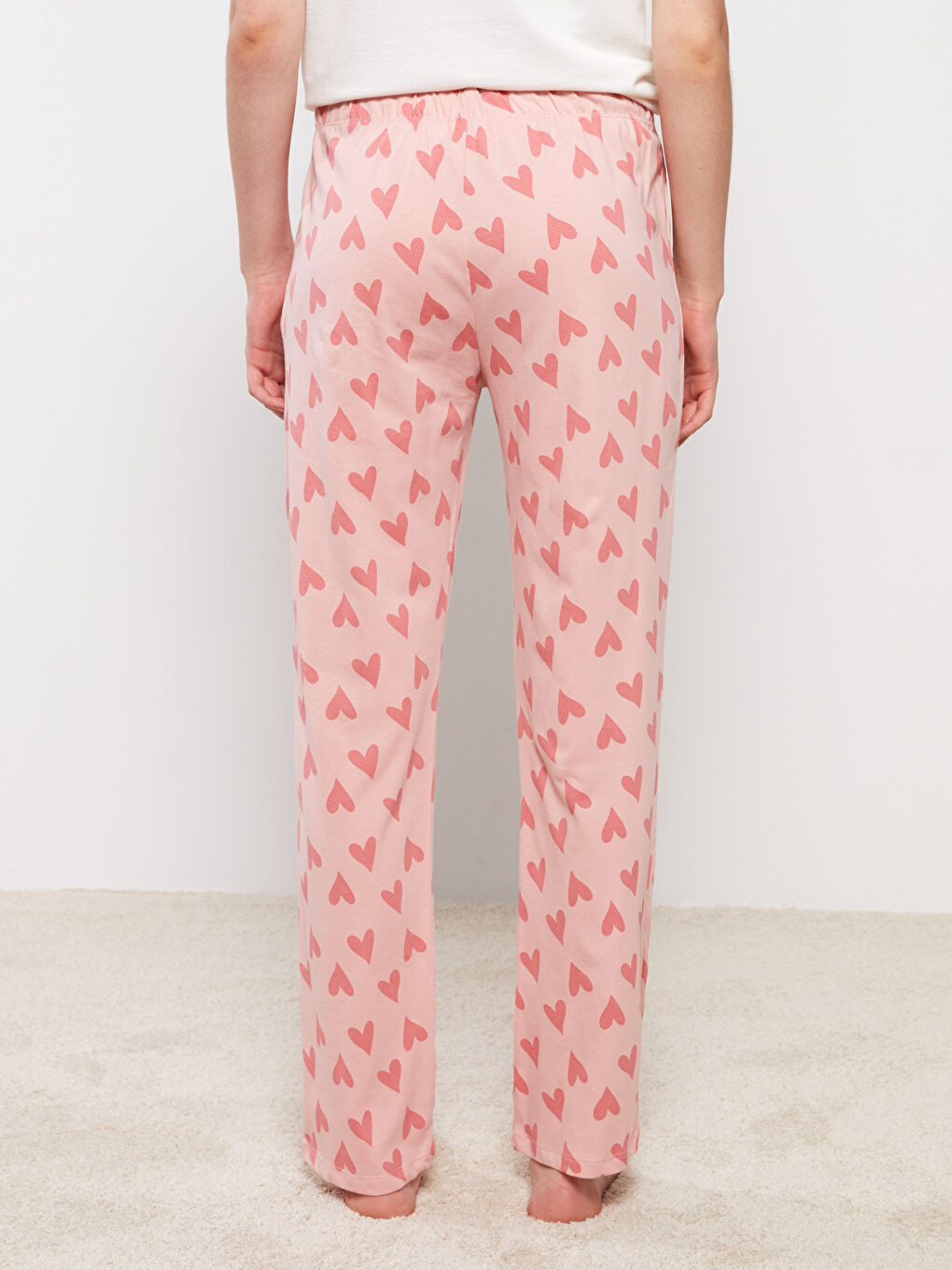 Женские пижамные брюки с узором и эластичным поясом-4