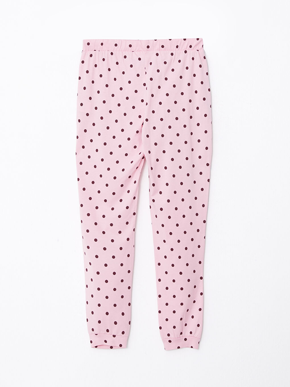 Elastic Waist Polka Dot Viscose Women's Pajama Bottoms-6