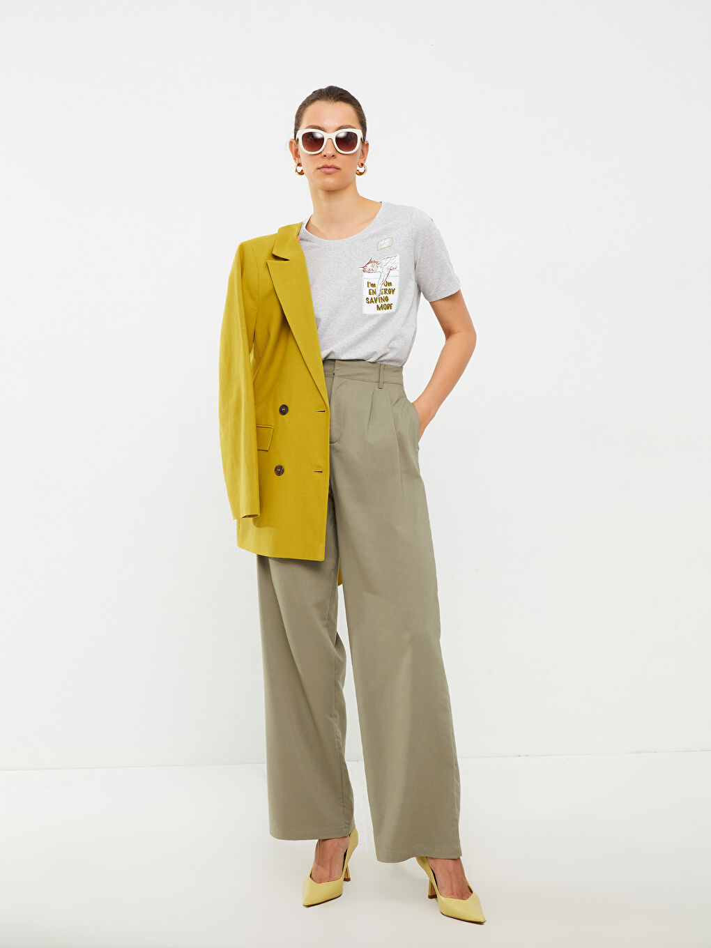 Crew Neck Printed Short Sleeve Women's T-Shirt-1