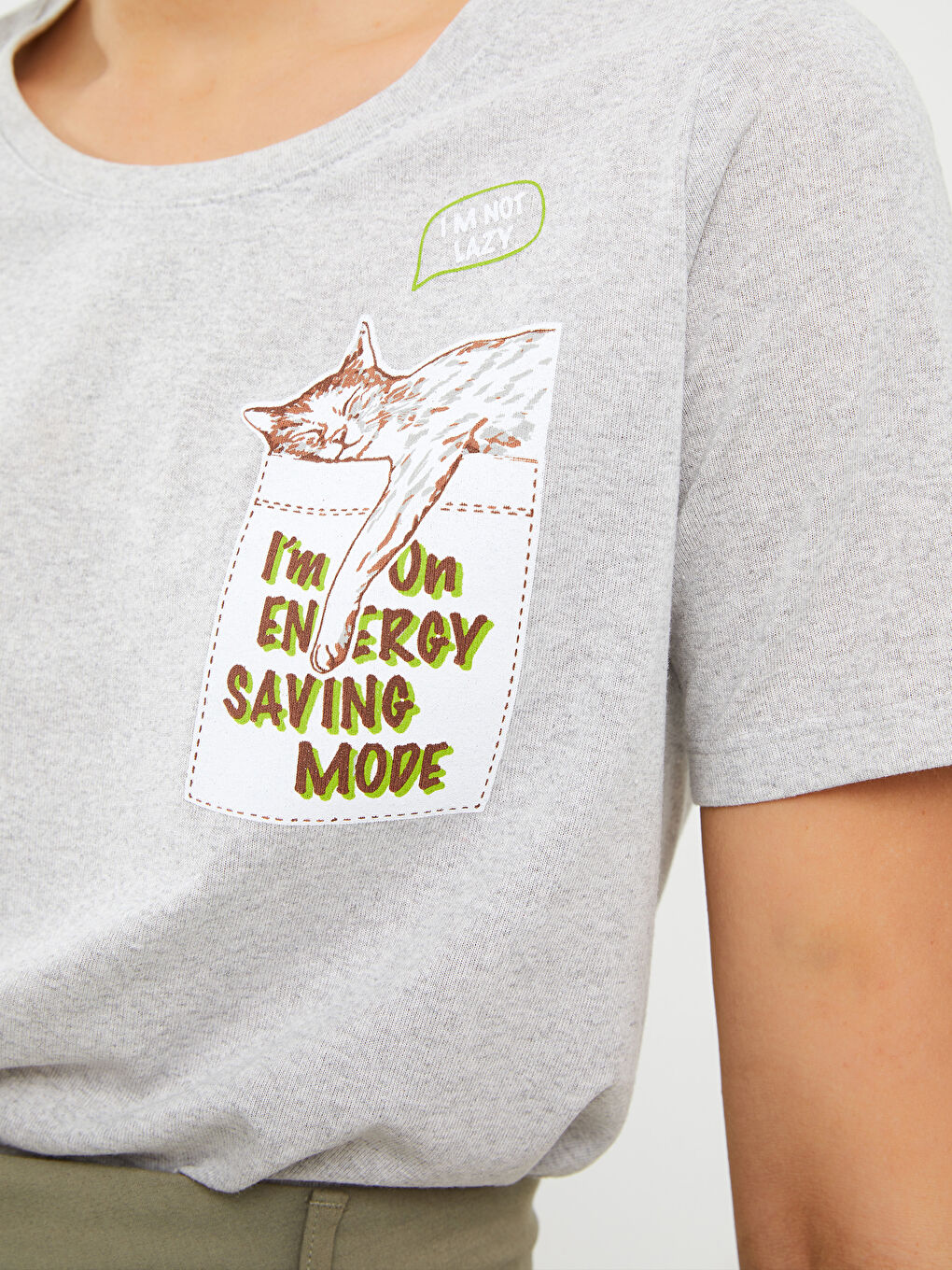 Crew Neck Printed Short Sleeve Women's T-Shirt-5