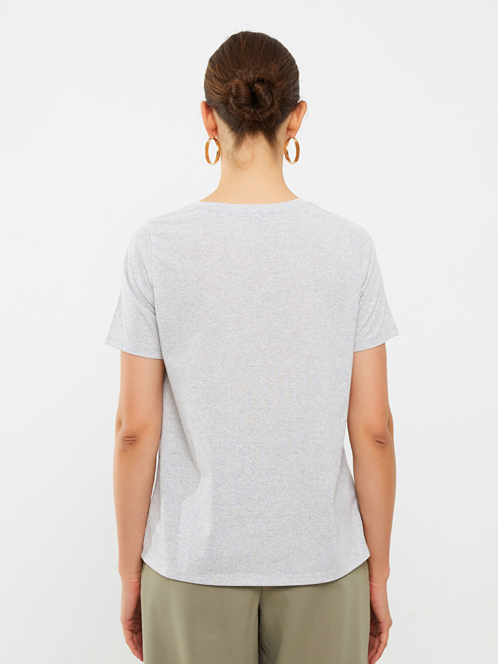 Crew Neck Printed Short Sleeve Women's T-Shirt-6