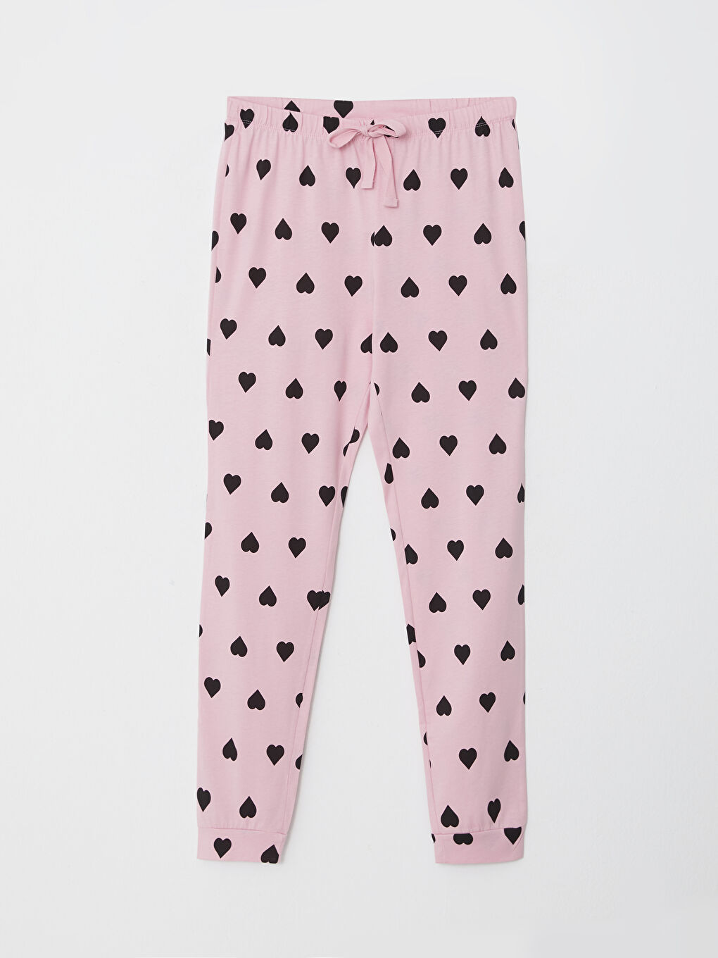 Elastic Waist Patterned Cotton Women's Pajama Bottoms-5