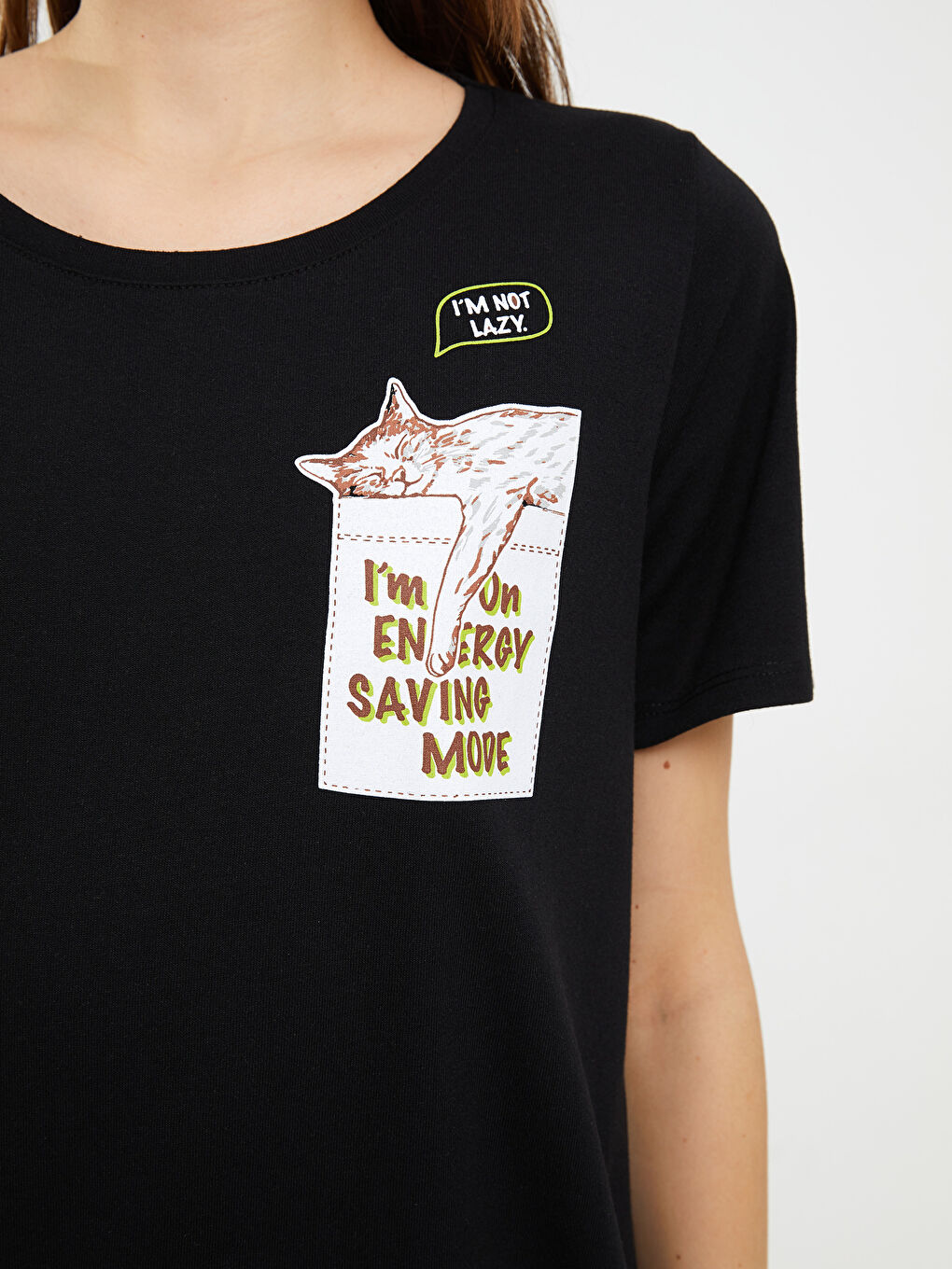 Crew Neck Printed Short Sleeve Women's T-Shirt-2