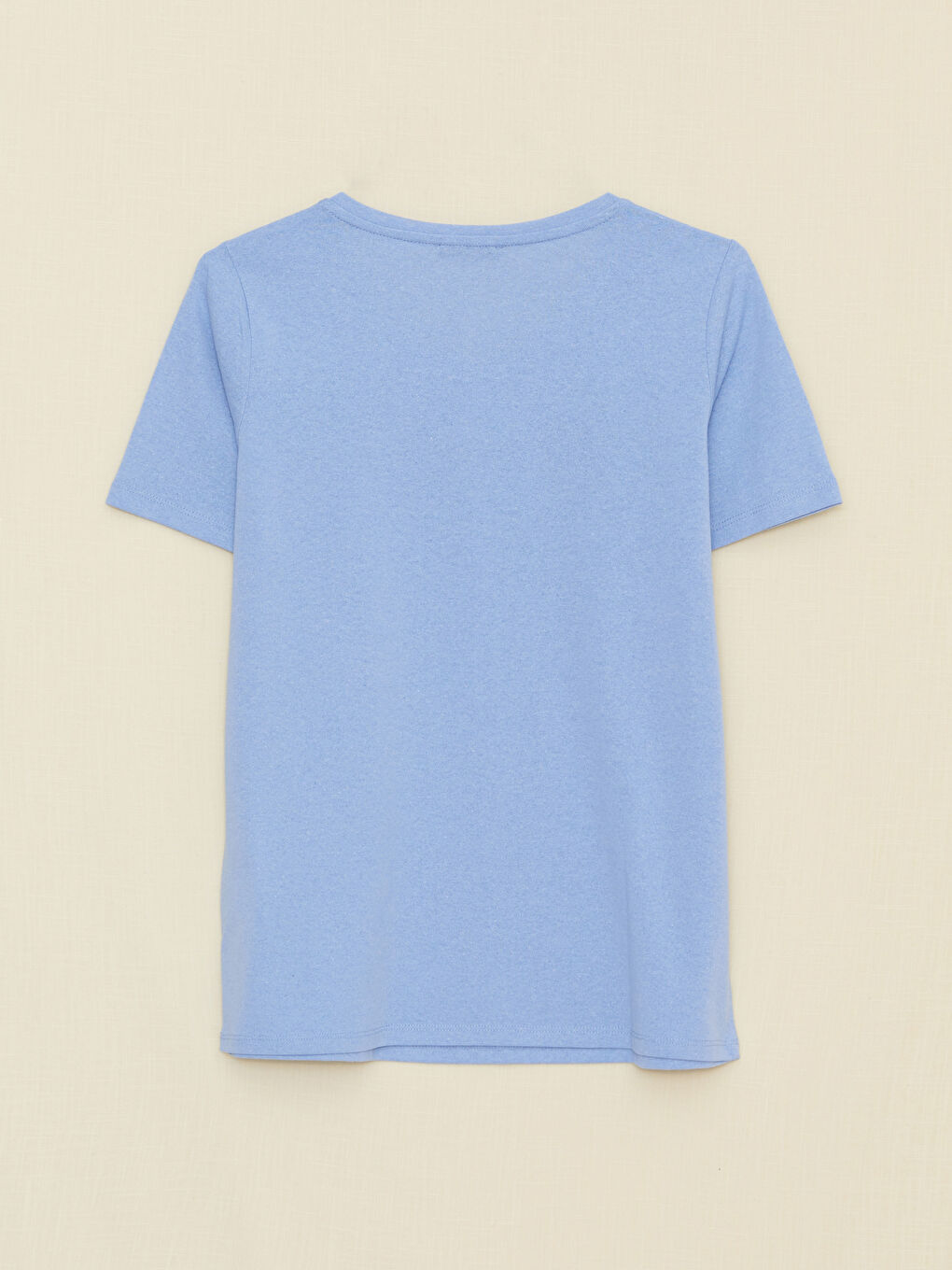 تيشيرت نسائي برقبة دائرية وأكمام قصيرة مطبوع-7