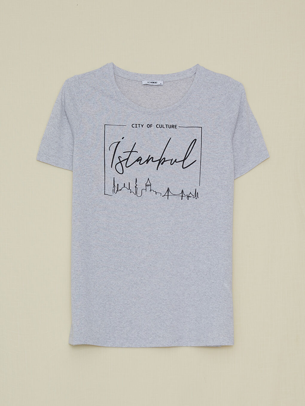 Crew Neck Printed Short Sleeve Women's T-Shirt-5