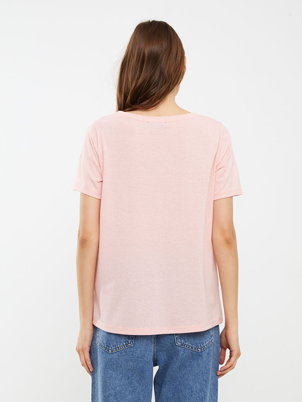 Crew Neck Printed Short Sleeve Women's T-Shirt-4