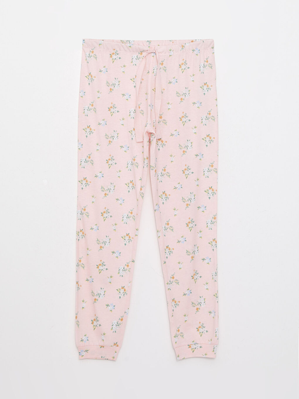 Elastic Waist Patterned Cotton Women's Pajama Bottoms-5
