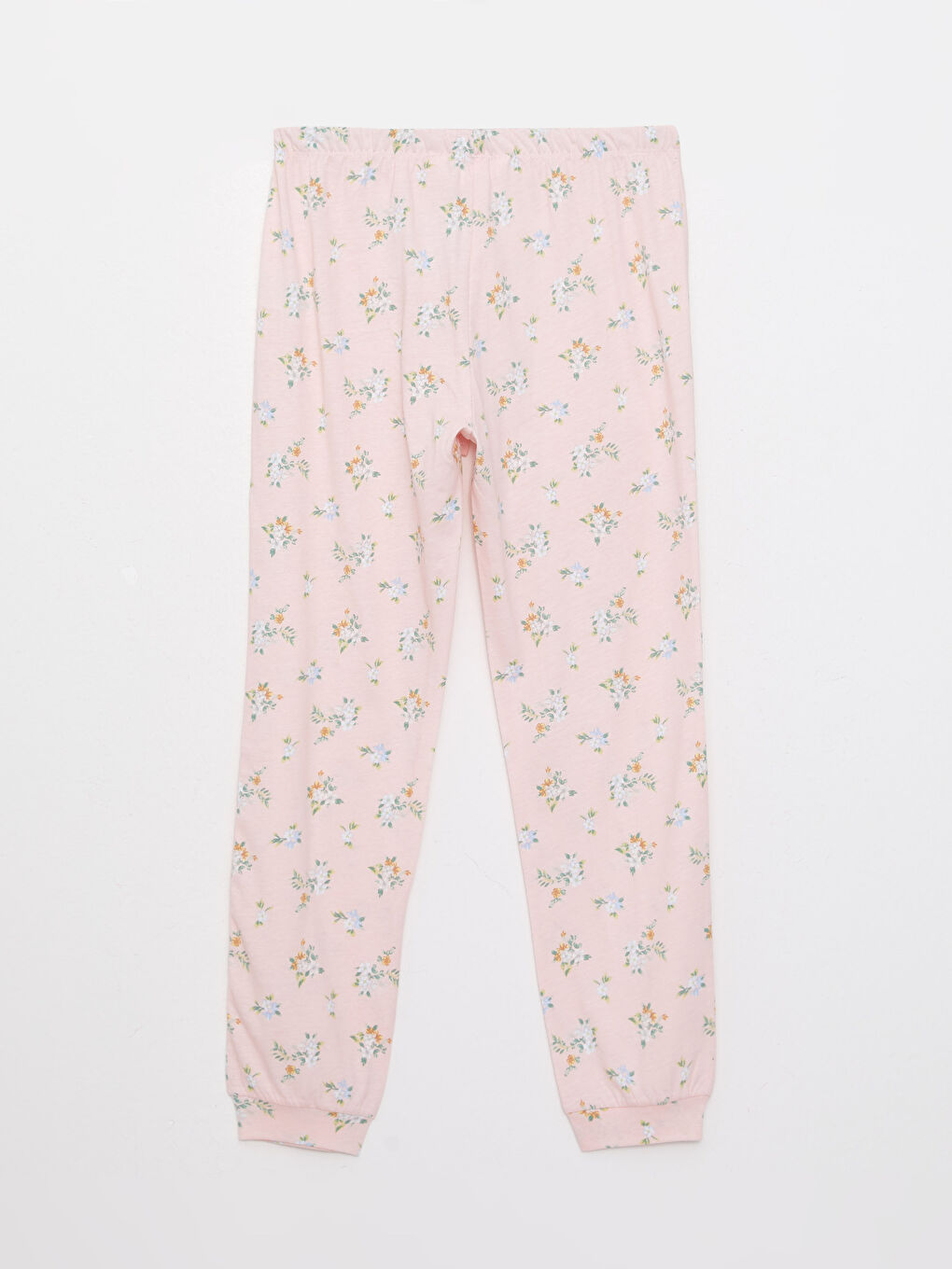 Elastic Waist Patterned Cotton Women's Pajama Bottoms-6