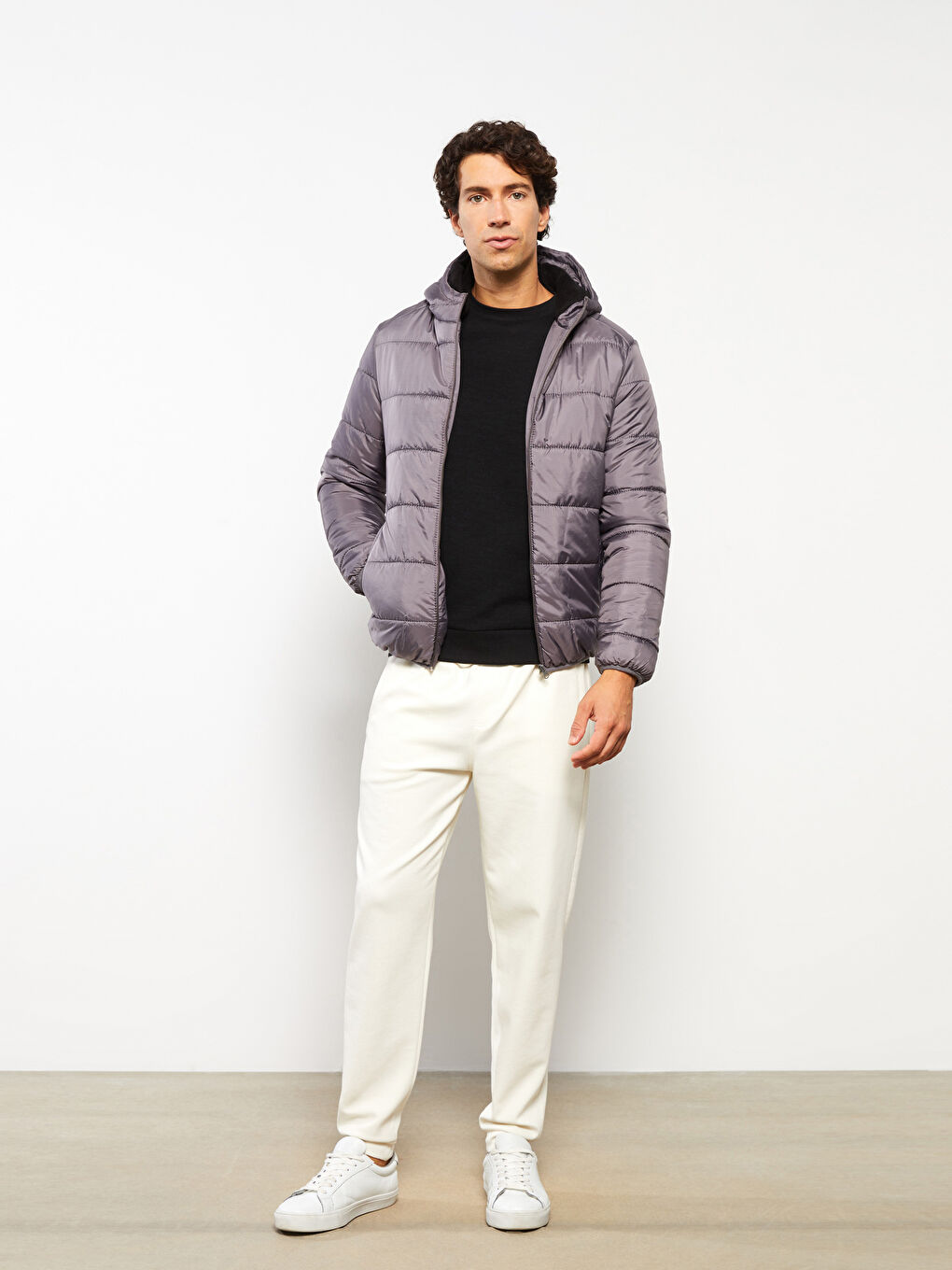 Standard Fit Hooded Men's Puffer Coat-1