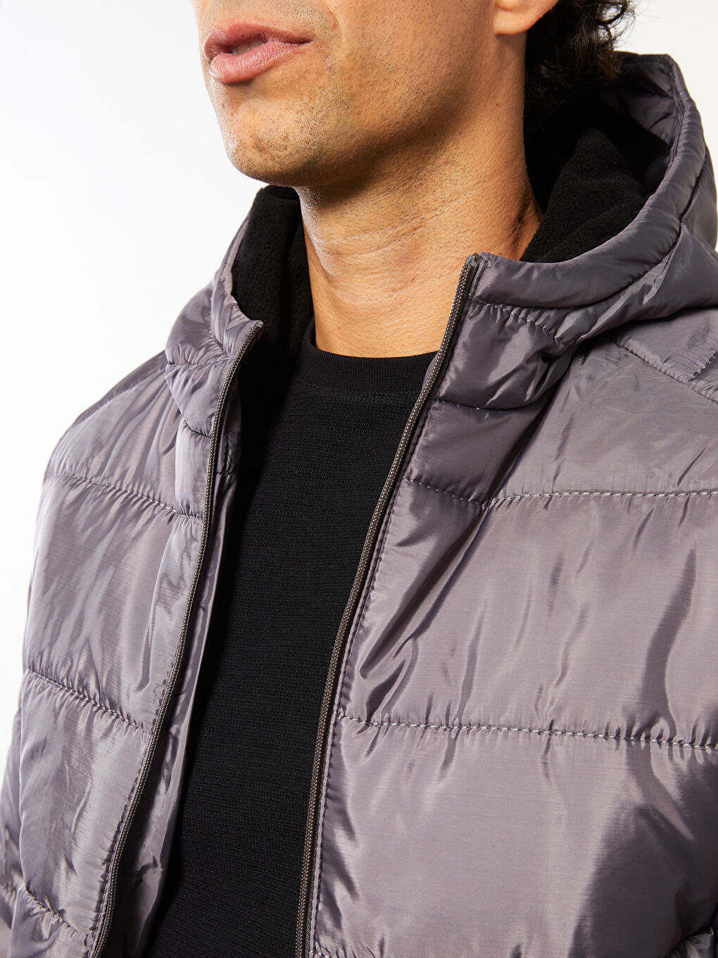Standard Fit Hooded Men's Puffer Coat-4