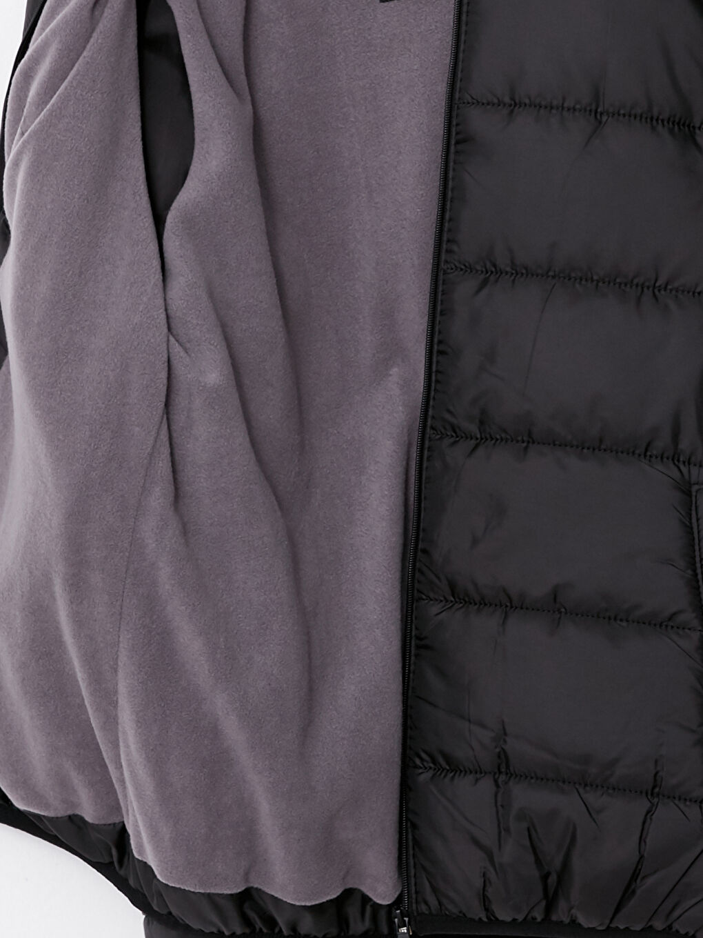 Siyah Standart Kalıp Kapüşonlu Erkek Şişme Mont-7