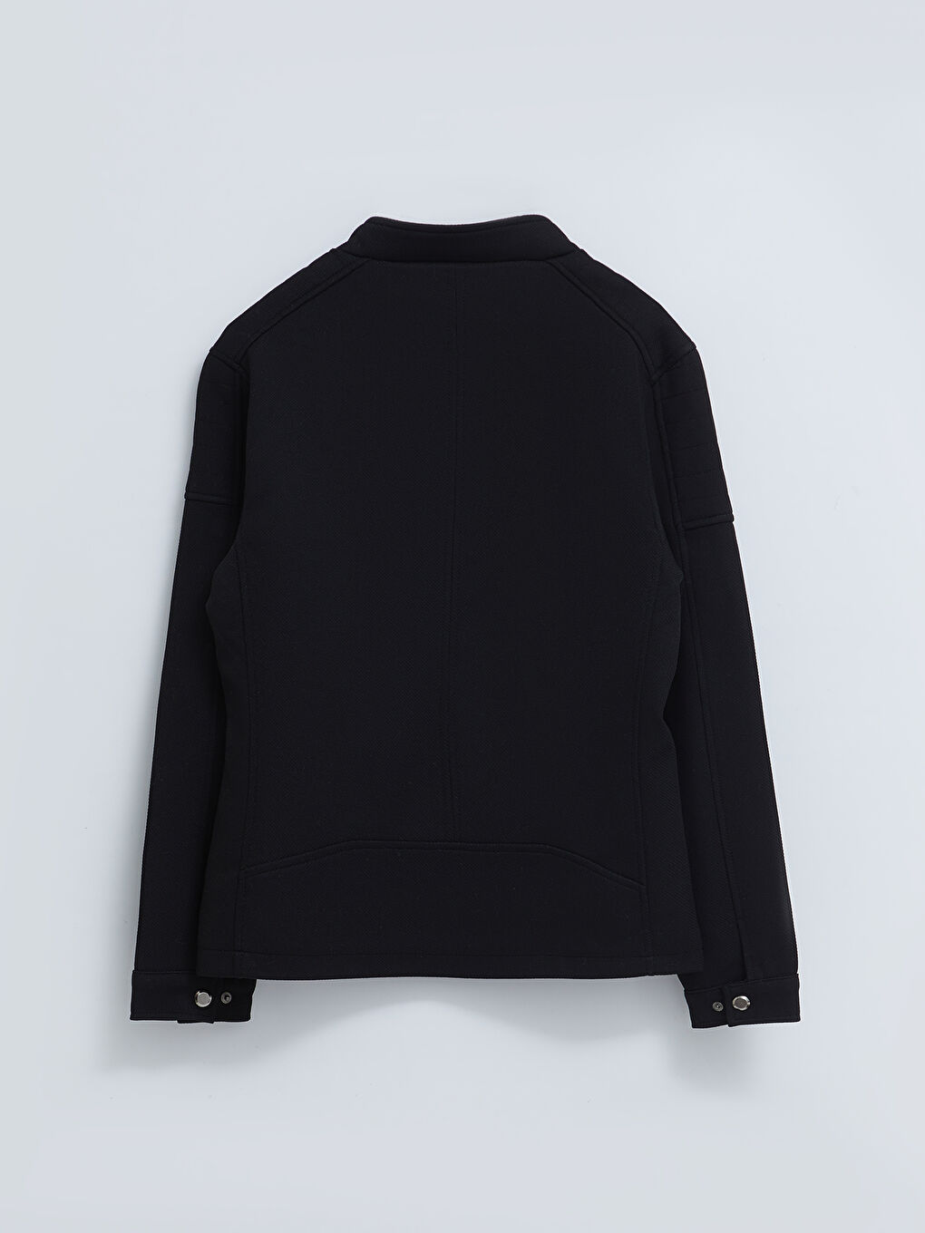 Standard Fit Biker Neck Men's Coat-6