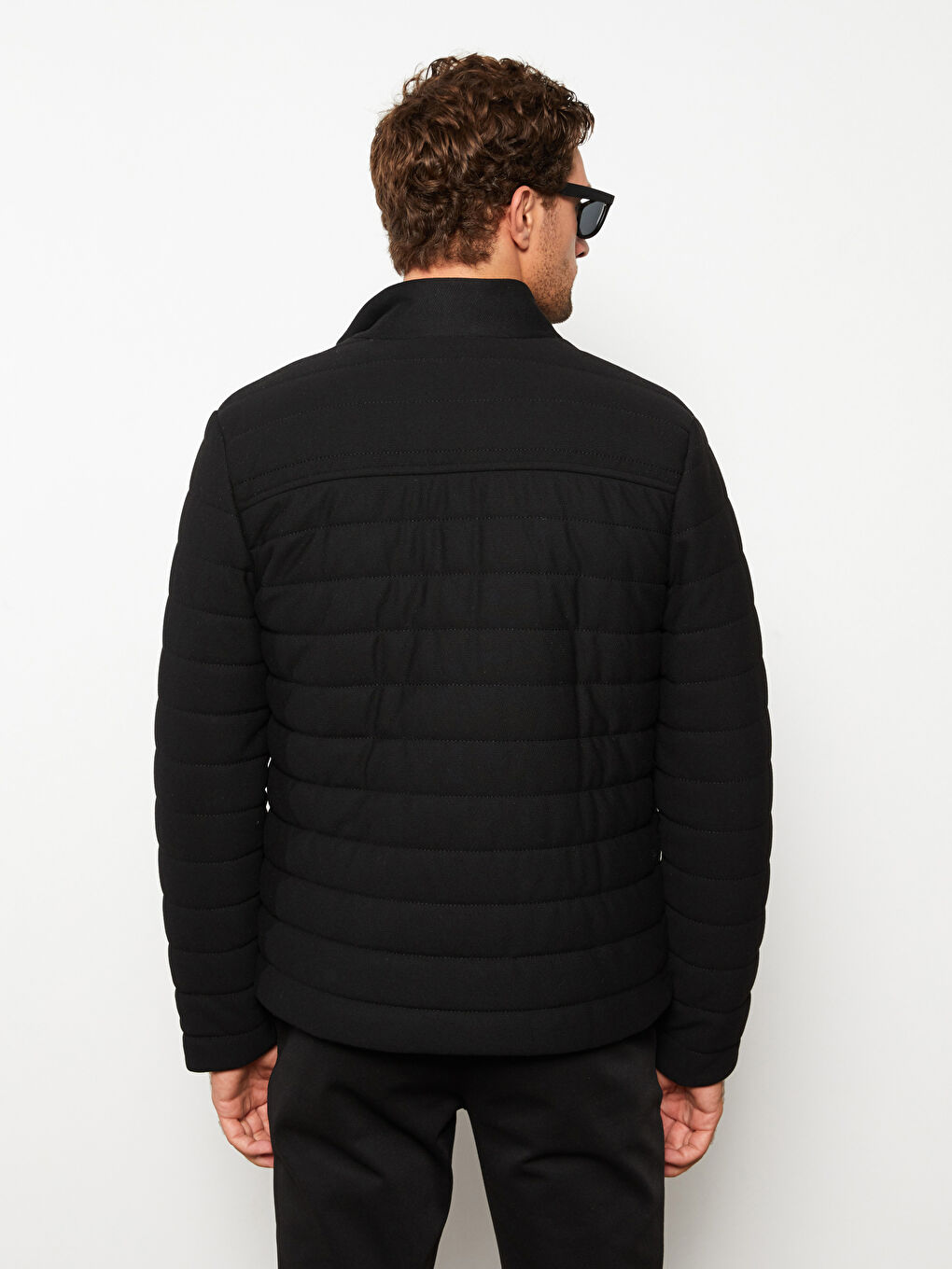Standard Fit Funnel Neck Men's Coat-4