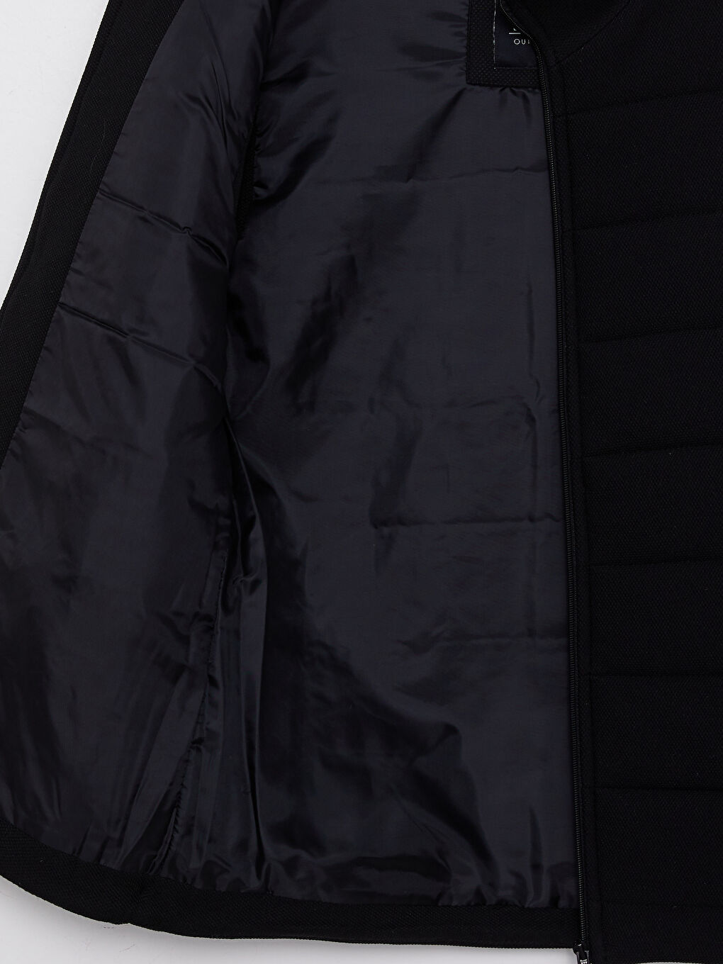 Siyah Standart Kalıp Dik Yaka Erkek Yelek-8