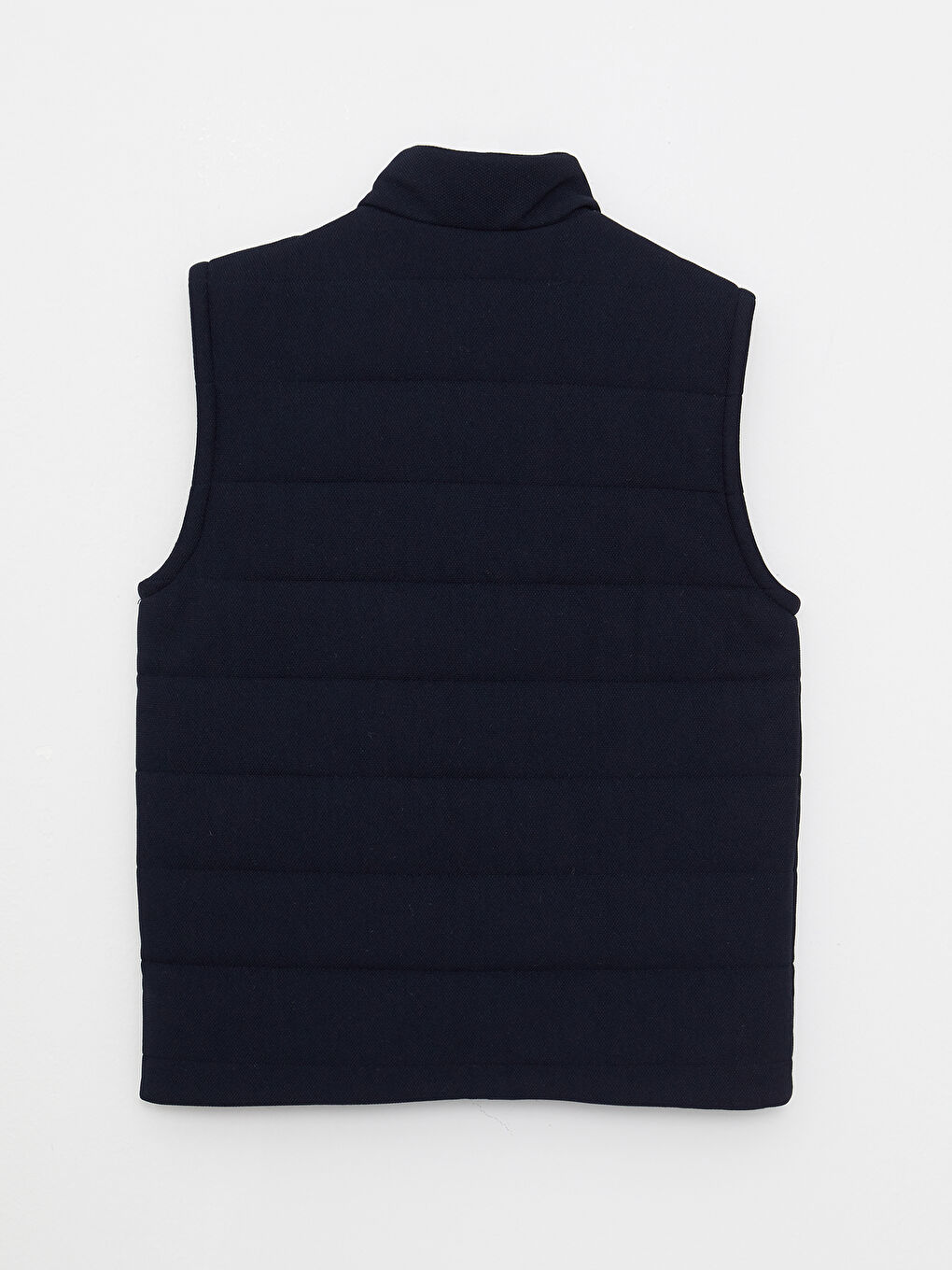 Lacivert Standart Kalıp Dik Yaka Erkek Yelek-7